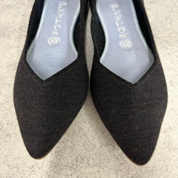 Rothy's Women's The Point in Heathered Black Flat Shoes Women’s Size 9.5 - Picture 6 of 10